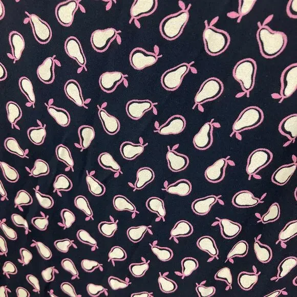 NWOT MIU MIU Skirt 38/US~S ITALY Logo-Spell-Out-Writing Pear-Print Maxi Midi Zip